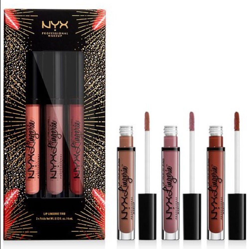 🆕 SET OF 3 NYX LINGERIE LIQUID LIPSTICK